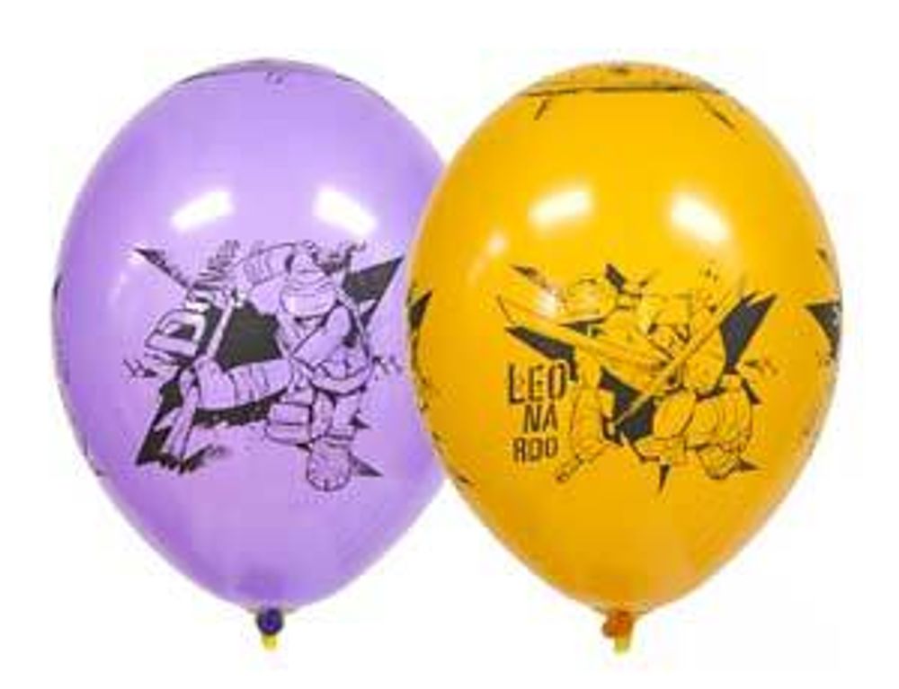 Шар (14"/36 см) Шелкография пастель Черепашки-Ниндзя 25 шт.