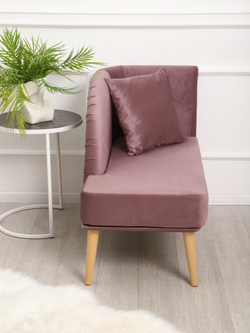 Кушетка Berger лиловый/натурал