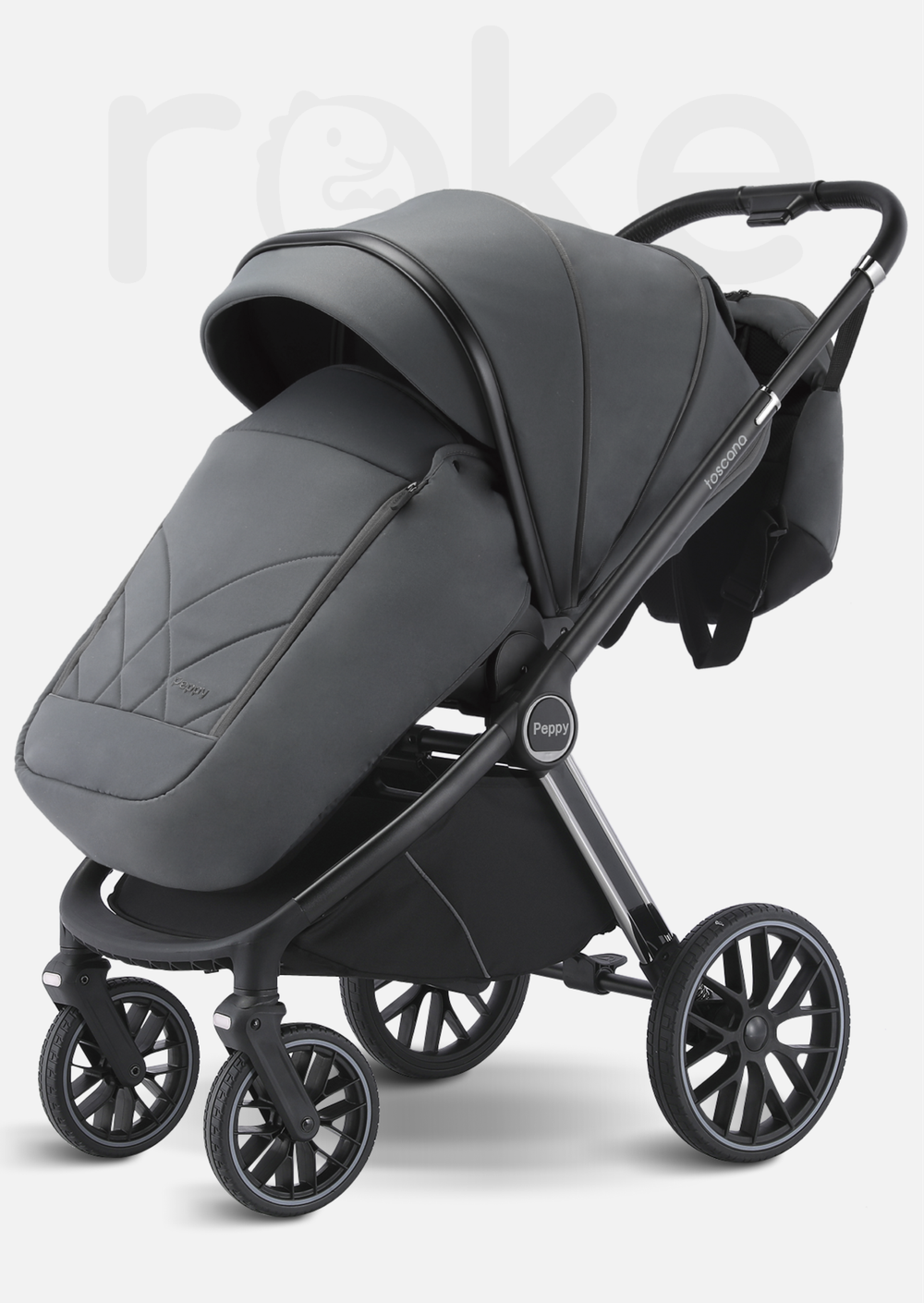 Peppy Коляска детская Toscana 2 в 1 Grey (серый)
