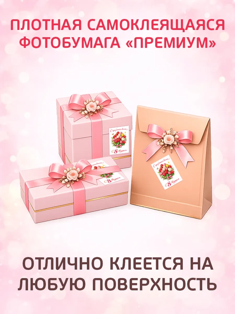 Мини открытки-стикеры 8 марта