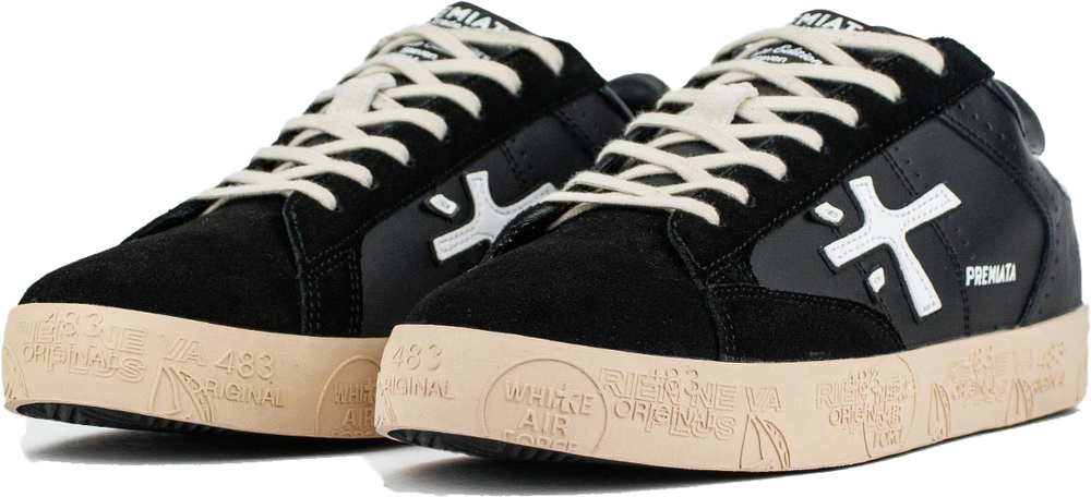 Premiata Steven Black Cream