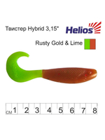 Твистер несъедобный Helios Hybrid 2,75"/7,0 см Fio LT 30шт. (HS-13-039-N-30)