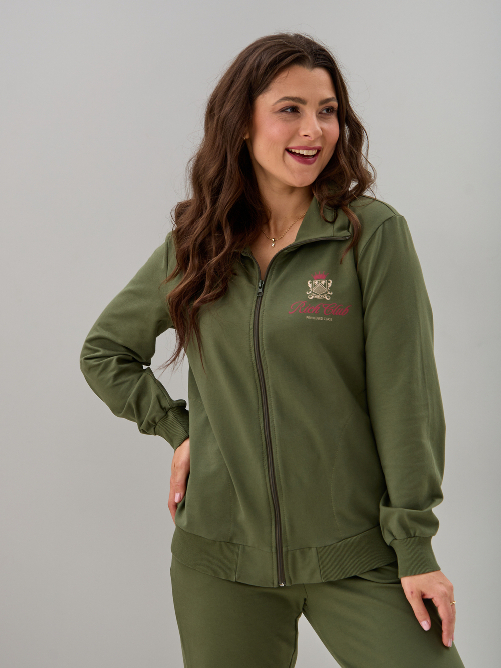 Костюм с брюками КБ-384/хаки-п