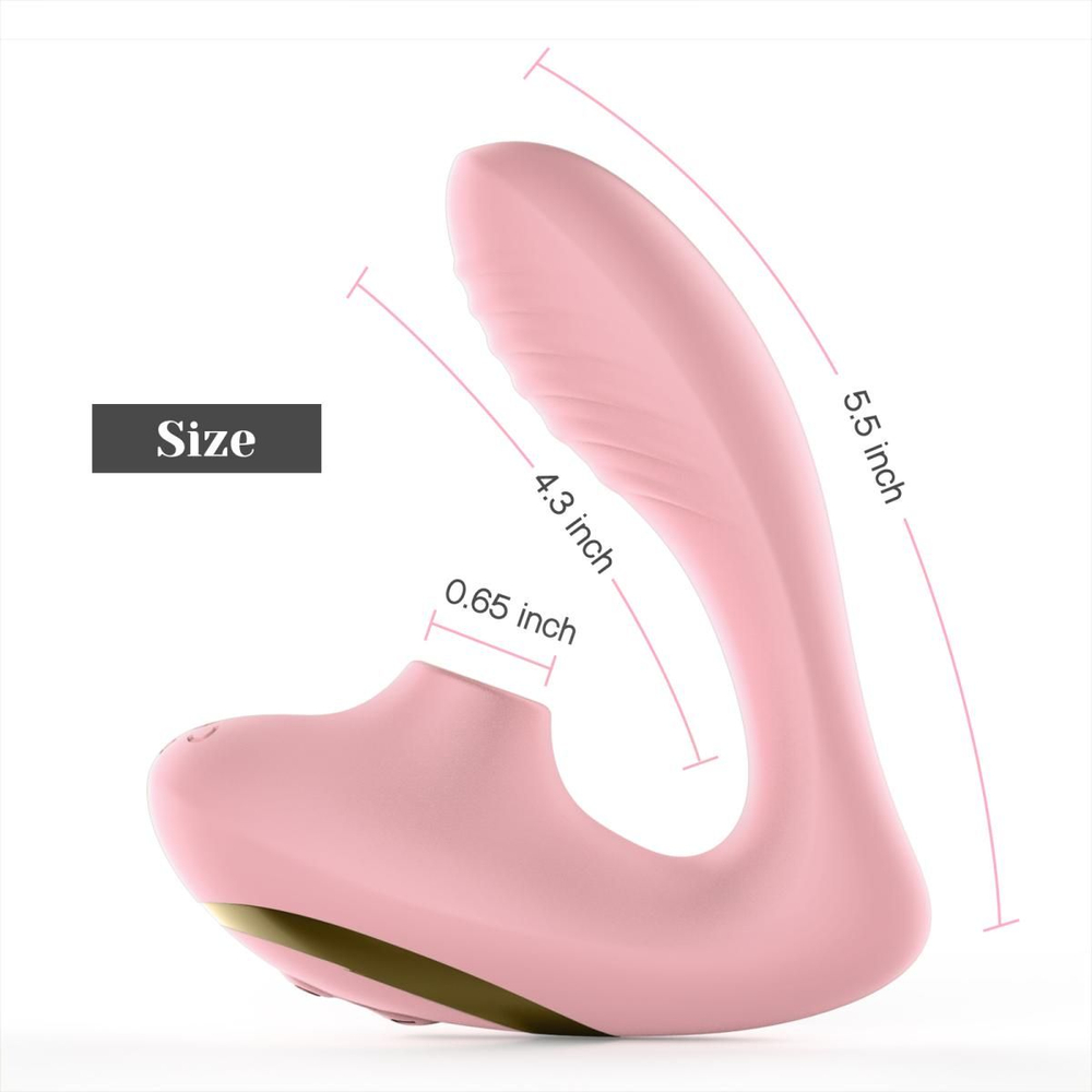 Вакуумный стимулятор с дистанционным управлением Clitoral Sucking Vibrator OG Pro 2 светло-розовый
