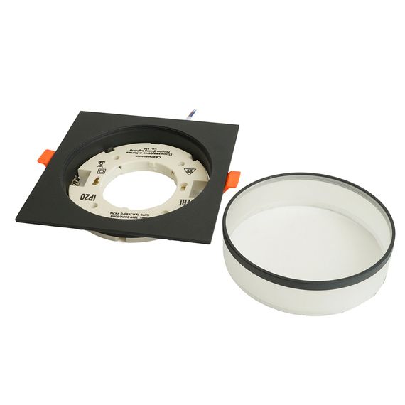 Светильник встраиваемый Feron DL701 потолочный GX70 черный квадрат 51096