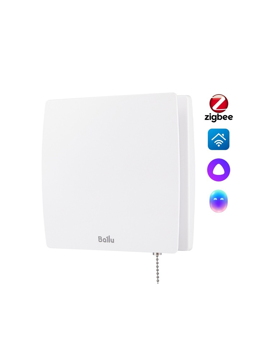 Вентилятор вытяжной Ballu BAF-SL 100 VP с обратным клапаном и тяговым выключателем