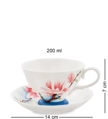 JS-02 Чайный набор на 2 перс. «Цветущая сакура» (Pavone)