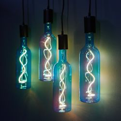 LED-SF21-5W-SOHO-E27-CW BLUE GLS77BL Лампа светодиодная SOHO. Синяя колба. Спиральный филамент. Картон. ТМ Uniel