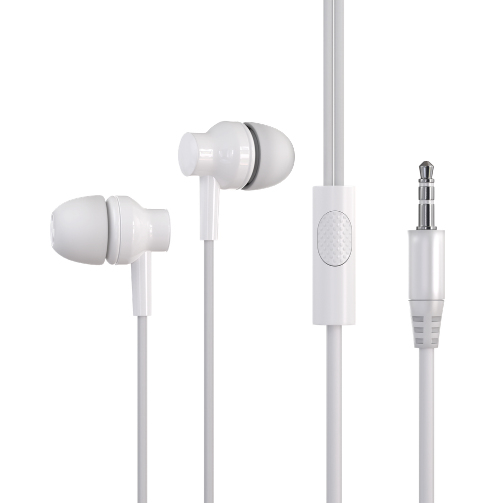 Наушники вакуумные More Choice G38 AUX разъём с МК без рег.громкости длина 1.1м  (White)