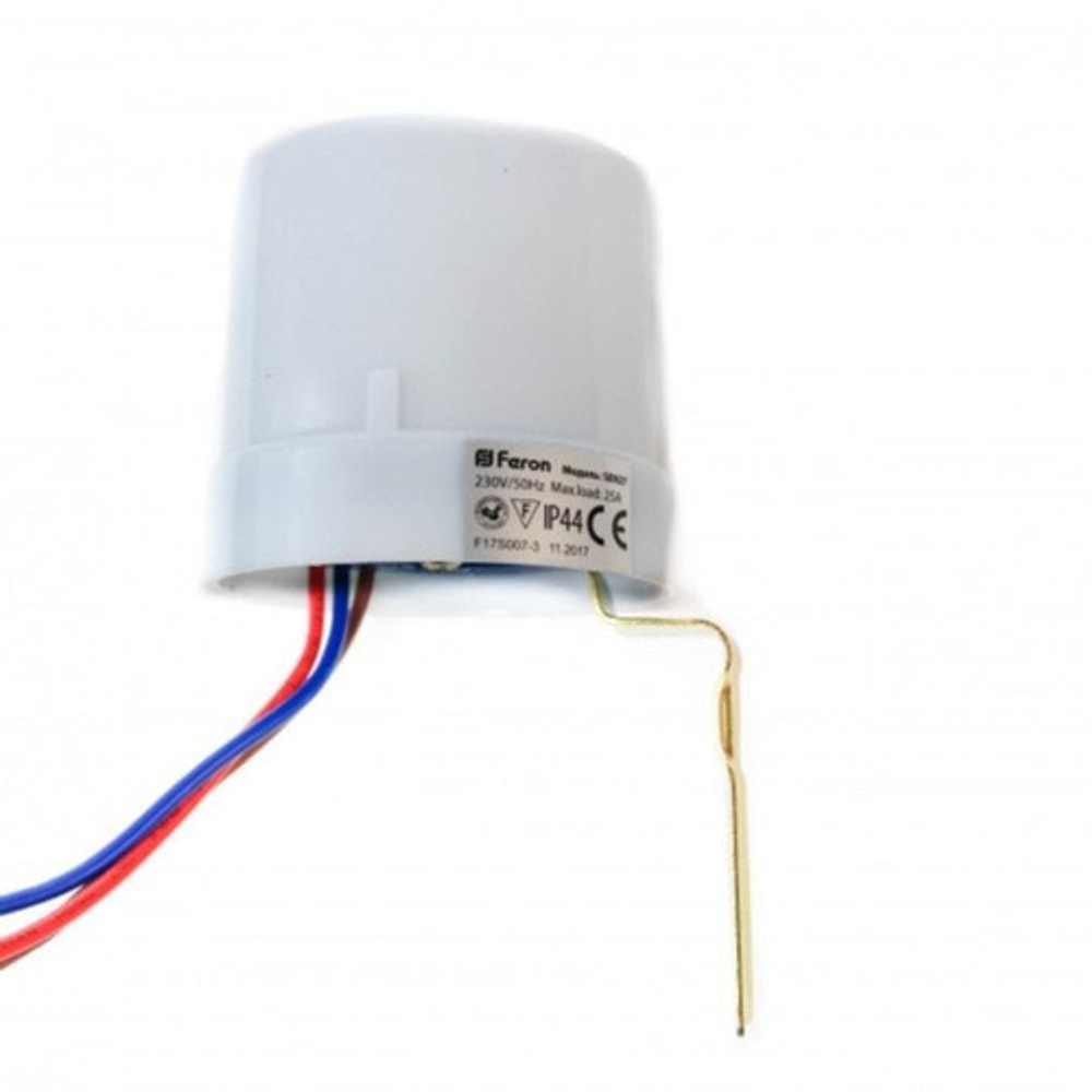 Датчик освещенности-фотореле 25А белый, SEN27/LXР03 Feron 22009