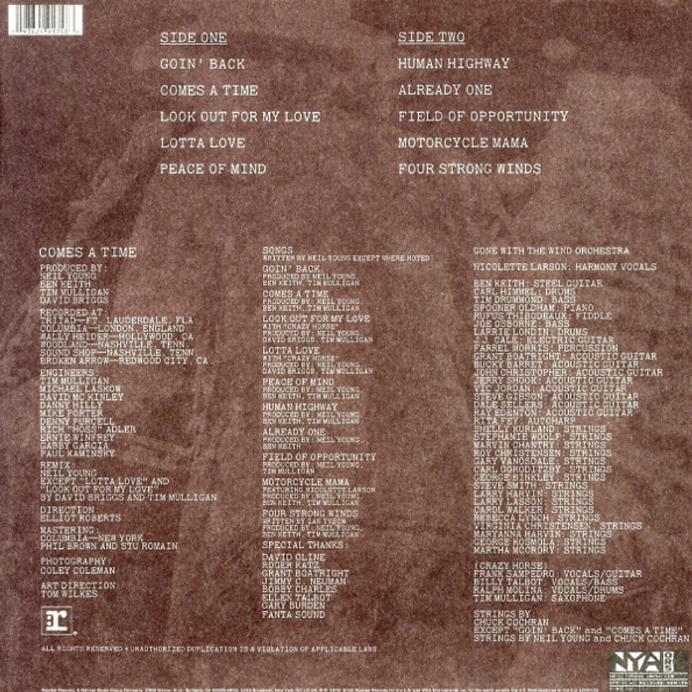 Neil Young / Comes A Time (LP)