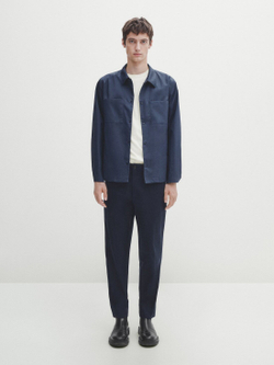 Massimo Dutti Футболка из 100% хлопка, натуральный, кремовый