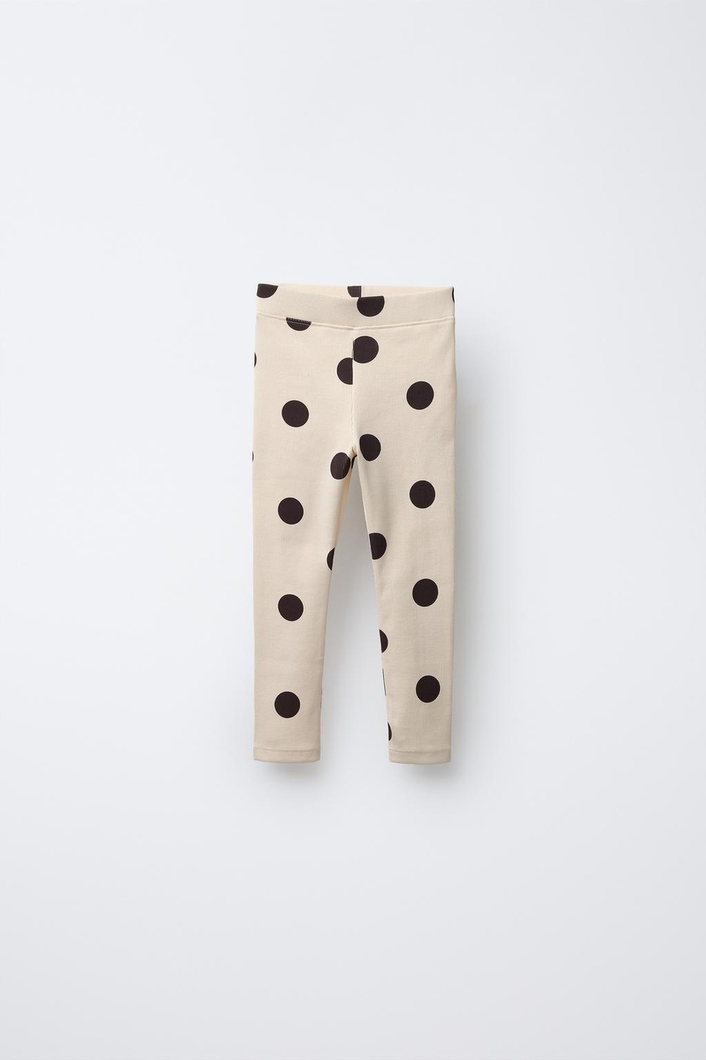 ZARA ЛЕГИНСЫ В РУБЧИК С ПРИНТОМ, ЭКРЮ/КОРИЧНЕВЫЙ