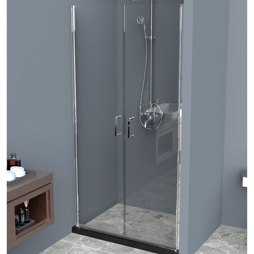 Душевая дверь BelBagno Uno 100 UNO-B-2-100-C-Cr профиль Хром стекло прозрачное
