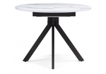 Стол деревянный Woodville Бетина мрамор белый, черный