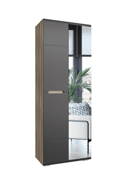 Шкаф с зеркалом Наоми ШК-22, графит