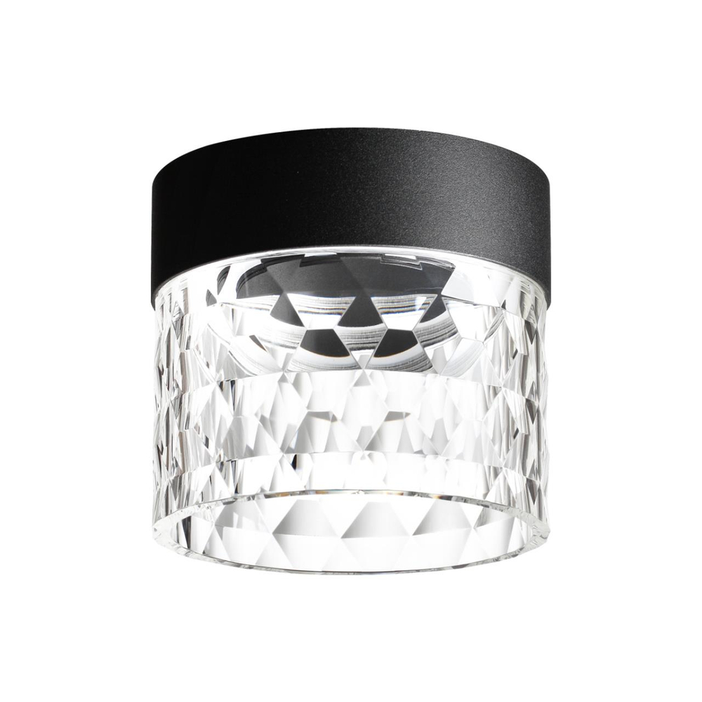 358998 OVER NT23 332 черный Светильник накладной светодиодный IP20 LED 4000K 10W 85-265V AURA