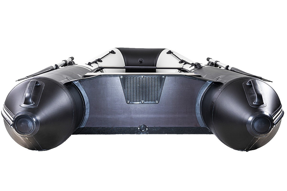 Броня-320 СК слань+киль белый-черный (Лодка ПВХ под мотор с усилением)