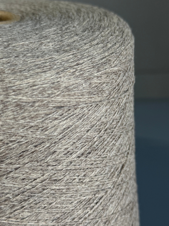 Пряжа Yak Mongolia 2/22 (100% як),1100м/100гр, серо-бежевый меланж