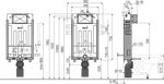 Бачок для унитаза для замуровывания в стену AlcaPlast Renovmodul AM115/1000V с возможностью вентиляции