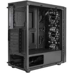 Exegate EX292859RUS Корпус Miditower ExeGate EVO-8243 (ATX, без БП, 2*USB+1*USB3.0, черный, 3 вент. с RGB подсветкой, боковая панель - закаленное стекло)