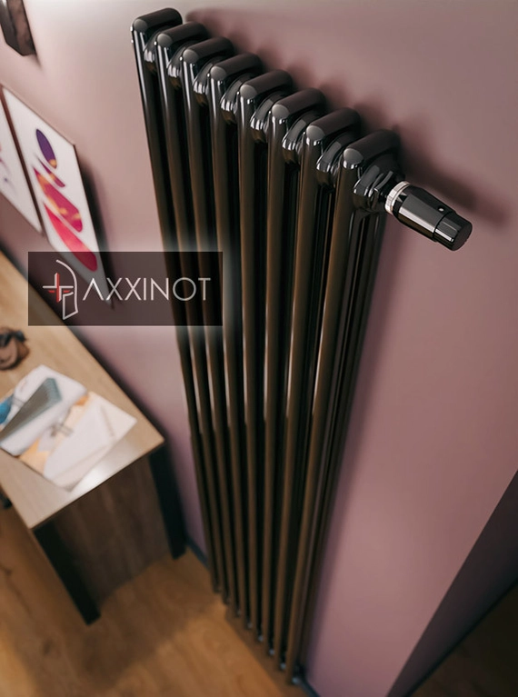 Axxinot Sentir 2150 - двухтрубный трубчатый радиатор высотой 1500 мм, нижнее подключение с термовентилем