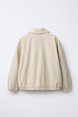 ZARA КУРТКА-БОМБЕР, СВЕТЛО-БЕЖЕВЫЙ