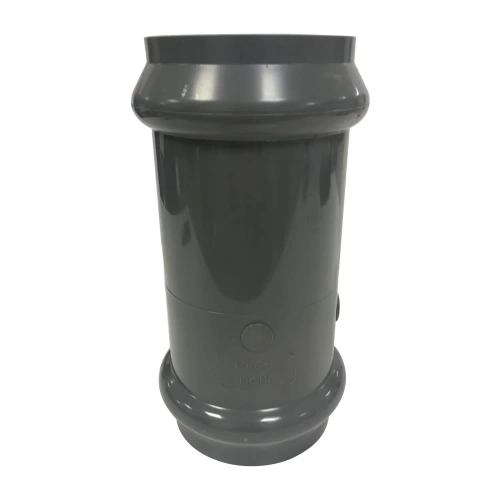 Муфта напорная НПВХ 125 скользящая ремонтная двухраструбная под уплотнительное кольцо, цвет серый (Россия)