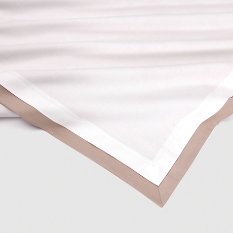 Постельное белье 2 спальное евро Сlaire&Caroll Lili белый с бежевым кантом