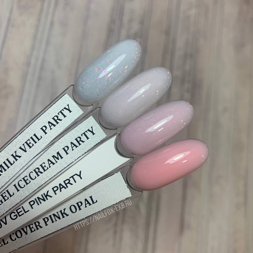 ATASHI Smart Гель UV GEL Milk veil party, 15мл