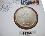 1 крона. Чарли Чаплин 100 лет кино. Гибралтар. 1996 год (в конверте со спецгашением)