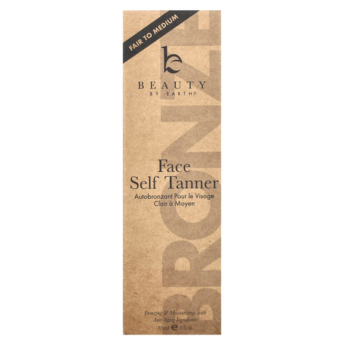 Beauty By Earth, Средство для автозагара для лица, от справедливого до среднего, 85 мл (3 жидк. унц.)