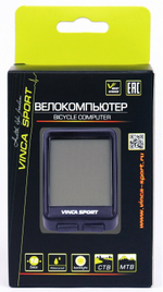 Компьютер беспроводной, 12 функций, черный с черный, Vinca Sport