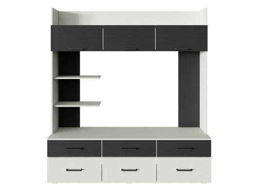 Сити 30 шкаф для ТВА Белая Аляска / Черный