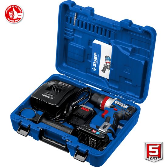 Аккумуляторный шуруповерт "ЗУБР" DBS-201-22