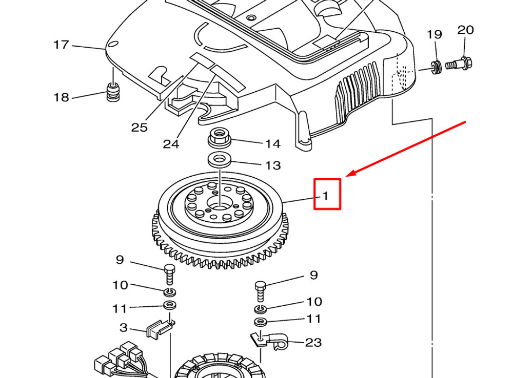 6P2-81450-00-00 ROTOR, GENERATOR