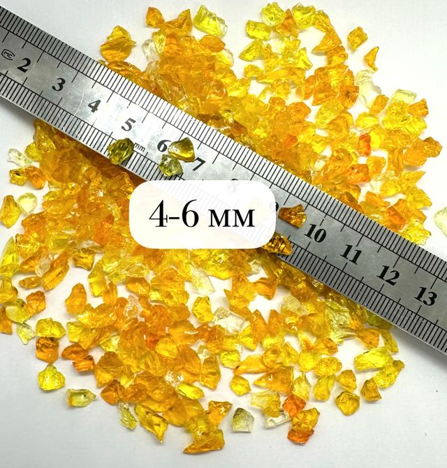 Стеклянная крошка Желто-Оранжевая 4