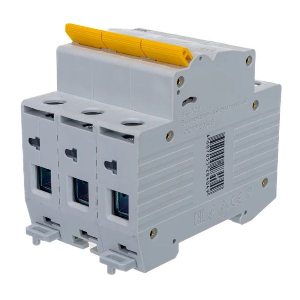 Выключатель автоматический модульный 3п C 20А 4.5кА ВА47-29 KARAT IEK MVA20-3-020-C