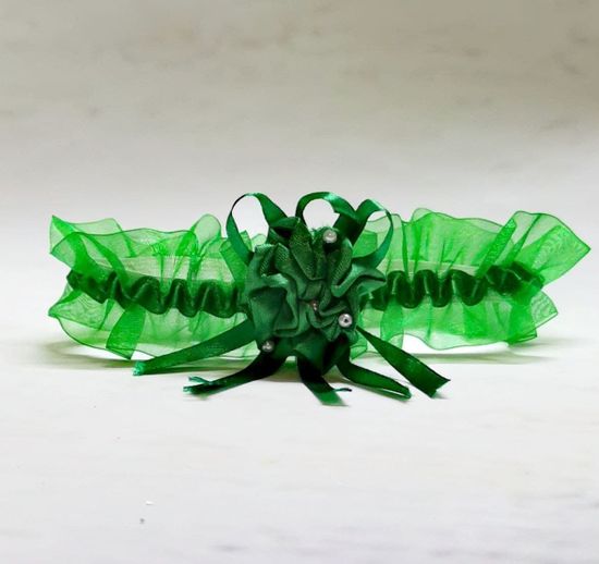 Подвязка зеленая SvetikFantasy, 5,6см №4818.60