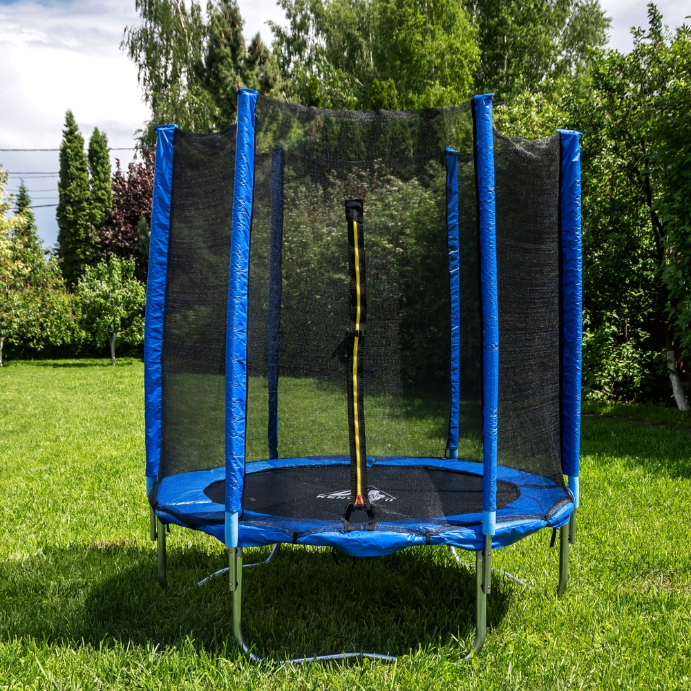 Батут DFC Trampoline Fitness с сеткой 12ft