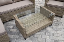 "Атланта" лаунж-зона из искусственного ротанга, цвет соломенный