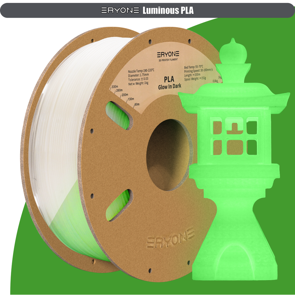 Пластик Eryone Luminous PLA 1.75mm 1kg Glow Green