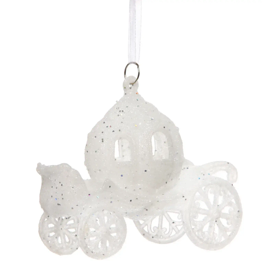 Подвеска «Зимняя карета» 12,5*10 см, Белый