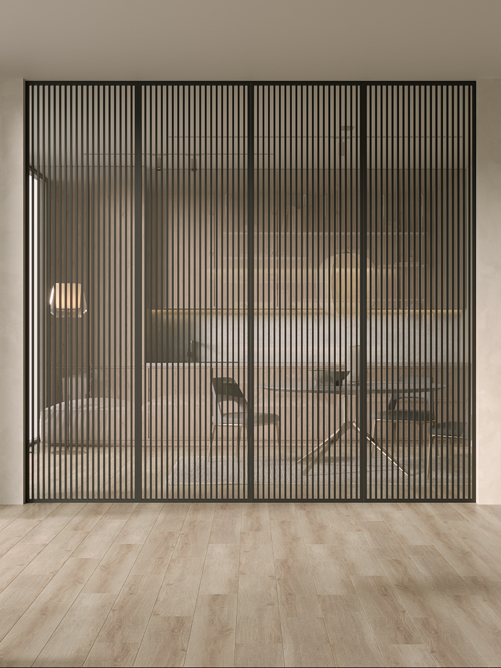 Раздвижная алюминиевая перегородка Minoli Split 16