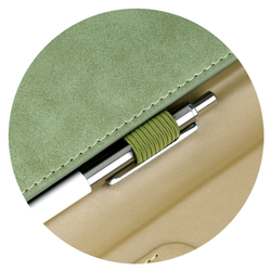 Ежедневник недатированный ESCALADA, А5, 120 л., арт. 70606/ 15 СПИЛОК МЕТАЛЛИК ЗЕЛЁНЫЙ (кожзам: 146x211 мм, твёрдый переплёт, запаянный край, материал обложки: искусственная кожа "Спилок металлик"; способ крепления блока: ниткошвейный; вн. блок: 120