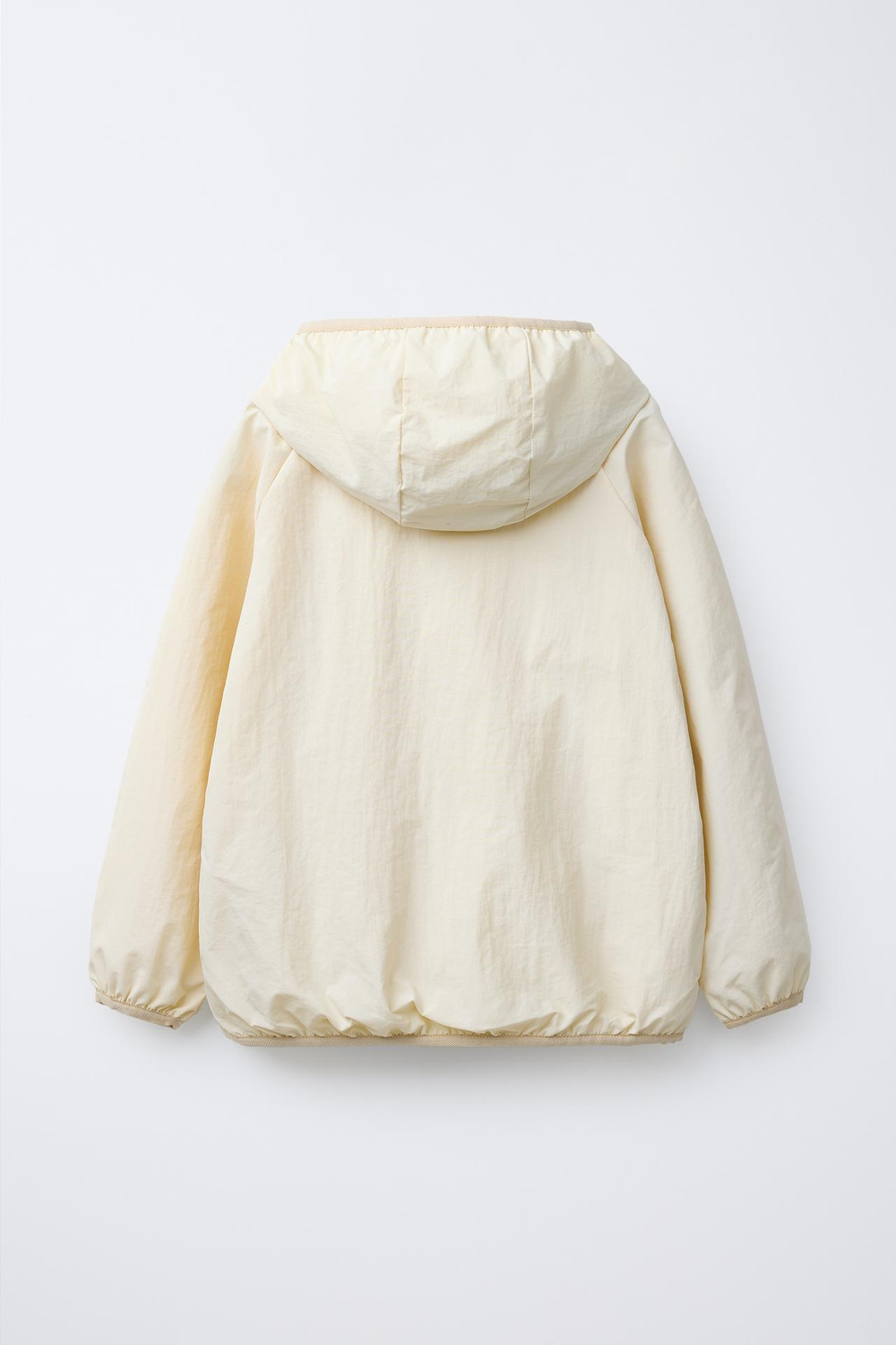 ZARA ЛЕГКАЯ КУРТКА С КАПЮШОНОМ, ЭКРЮ