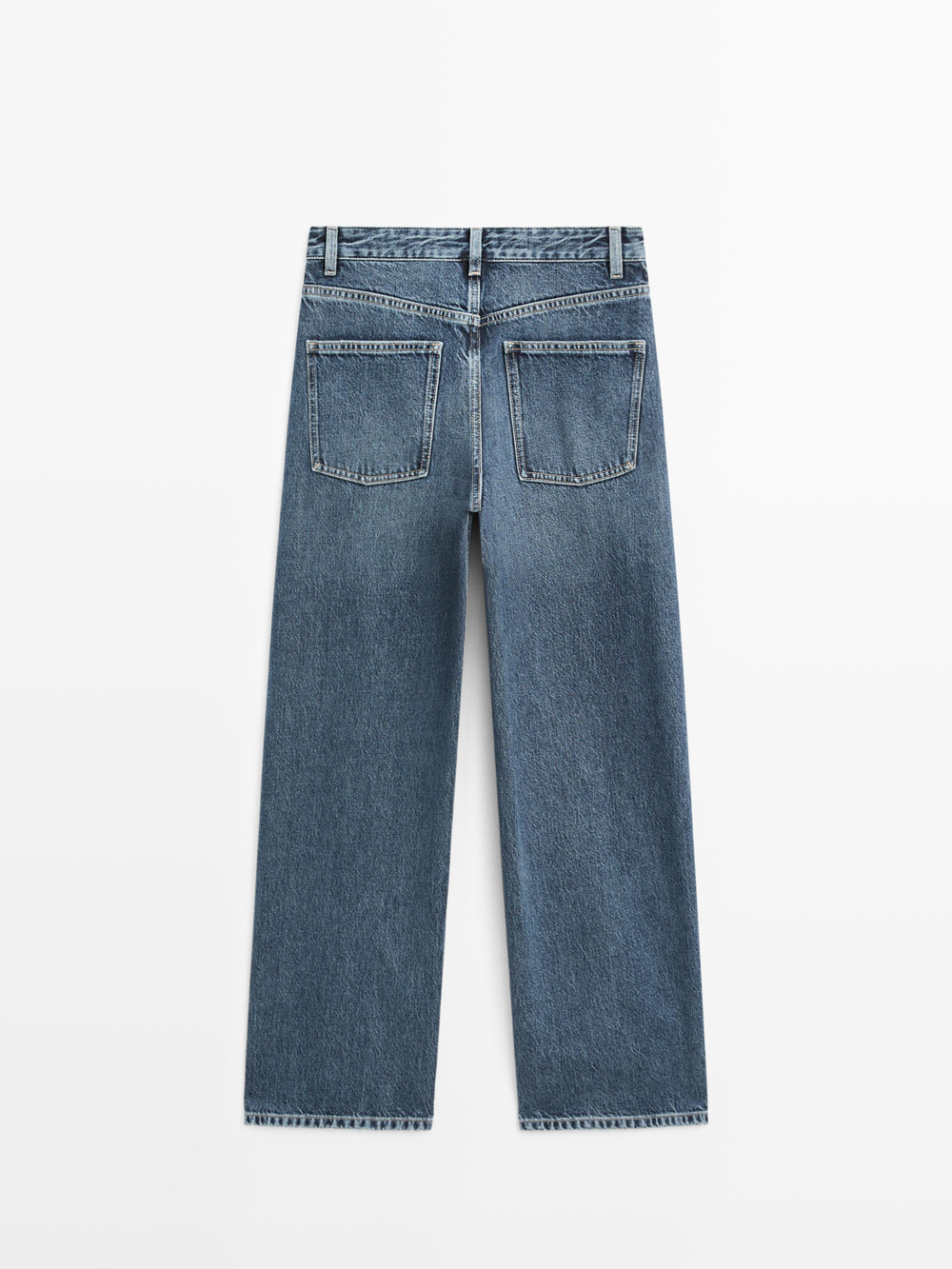 Massimo Dutti Джинсы Barrel Fit, средне-синий