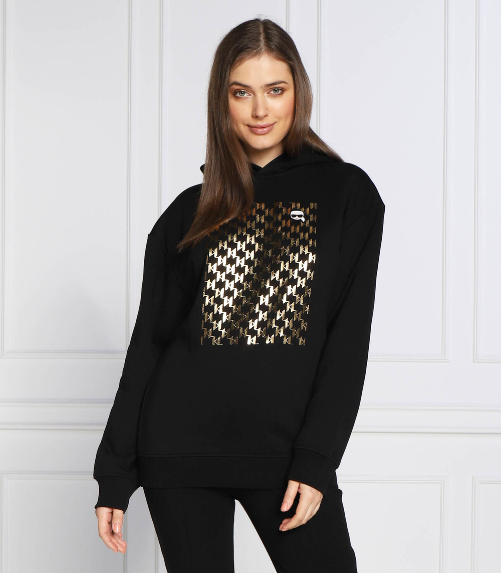 Худи monogram ikonik Karl Lagerfeld - черный(226W1816)