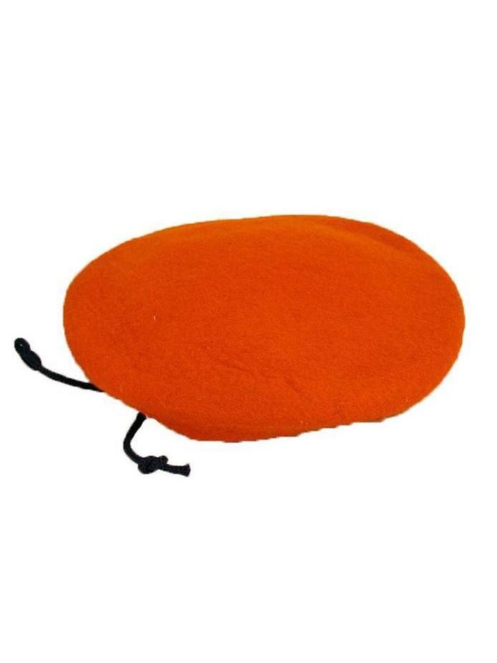 Берет бесшовный оранжевый (фетровый) (А)
