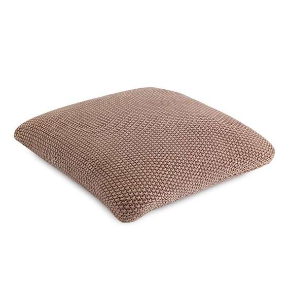 Подушка декоративная из стираного хлопка цвета мокко из коллекции essential, 45х45 см